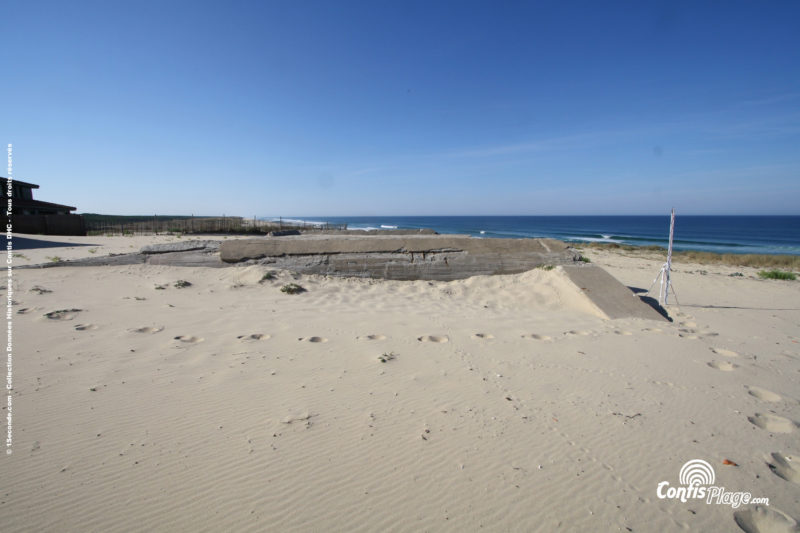 Échelle 2m - face Nord - bunker R612 - Position Ba02 Contis - septembre 2016