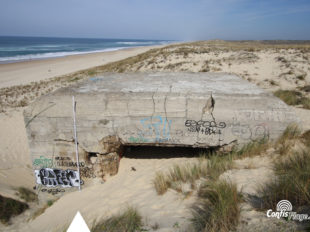 Échelle 4m - Face Sud - bunker R612 - Position Ba01 Contis - septembre 2016