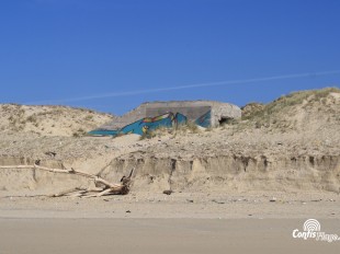 Le bunker Nord de Contis – code Ba01 – marque le début de la partie Basque de l’AtlantikWall