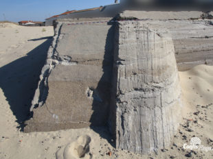 Mur de flanquement de la fenêtre de tir, bunker R612-Ba02