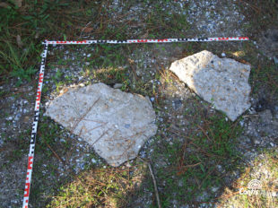 Vestiges visibles le long de l'allée des Gourbets