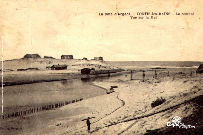 Vestiges de l'ancienne passerelle fin années 1930